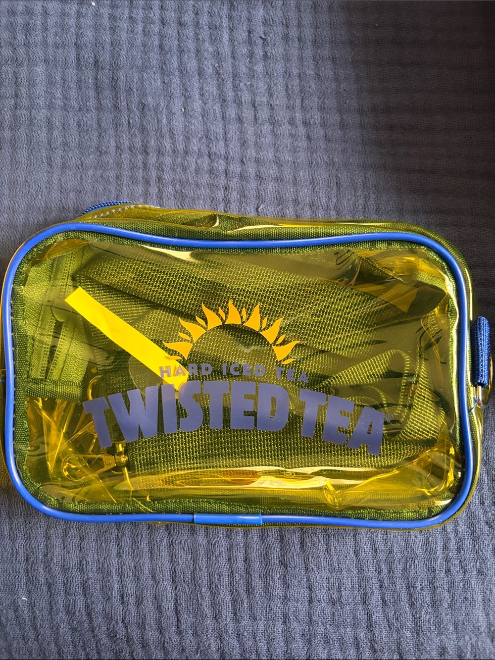 Twisted Yellow Clear PVC Wristlet Clutch